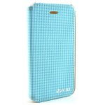 Vili Plaid Style Flip Θήκη iPhone 4 & 4S Μπλε